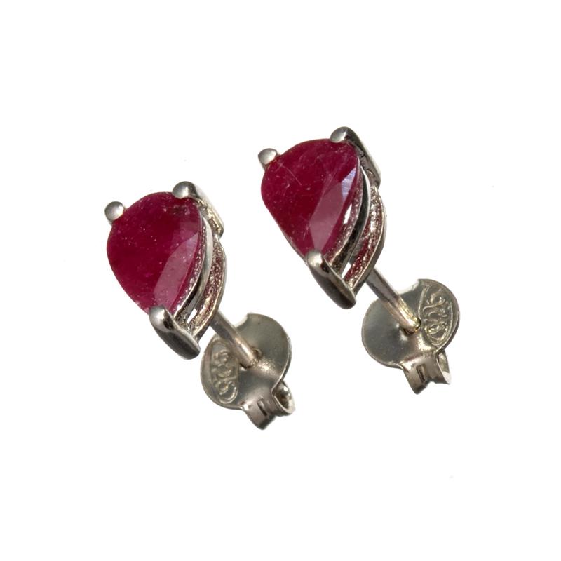 APP: 0.6k Fine Jewelry 1.00CT Pear Cut Ruby And: Gov. File: H-14987 Fine Jewelry 1.00CT Pear Cut Ruby And Platinum Over Sterling Silver Earrings Retail Replacement Value: $0.6K Asset Type: Sterling Silver Earrings Shipping: $19.95