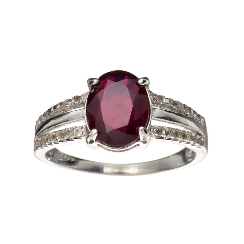 APP: 0.8k Fine Jewelry 2.15CT Ruby And Colorless Topaz: Gov. File: H-05956 Fine Jewelry 2.15CT Ruby And Colorless Topaz Platinum Over Sterling Silver Ring Retail Replacement Value: $0.8K Asset Type: Sterling Silver Ring Shipping: $19.95