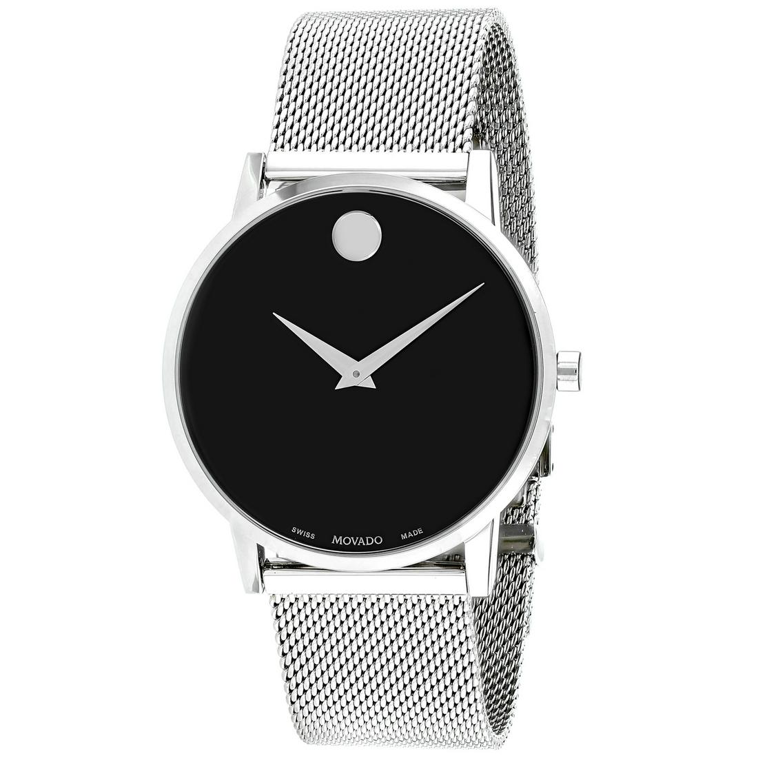 *Movado Men's Museum Round Stainless Steel Case Black: Gov. File: H-66413 *Movado Men's Museum Round Stainless Steel Case Black Dial Sapphire Push/Pull Quartz Watch (Vault_M) Asset Type: Watch Shipping: $19.95