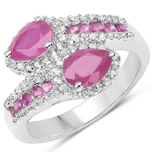 APP: 1.1k 1.75CT Cushion Cut Ruby and White Topaz: Gov. File: H-66788 1.75CT Cushion Cut Ruby and White Topaz Sterling Silver Ring - Great Investment - Luxurious Quality! -PNR- Retail Replacement Value: $1.1K Asset Type: Ring Shipping: $19.95