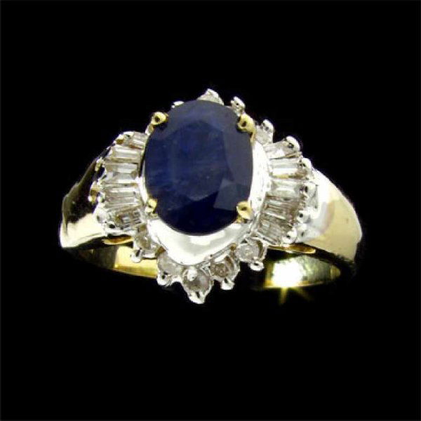 APP: 2.5k 14 kt. Gold, 1.18CT Sapphire and Diamond