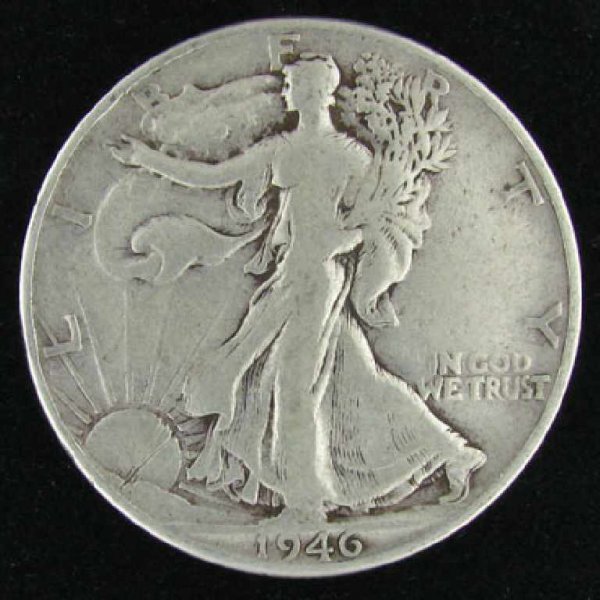 1946 U.S. Walking Liberty Half Dollar Coin-Investm