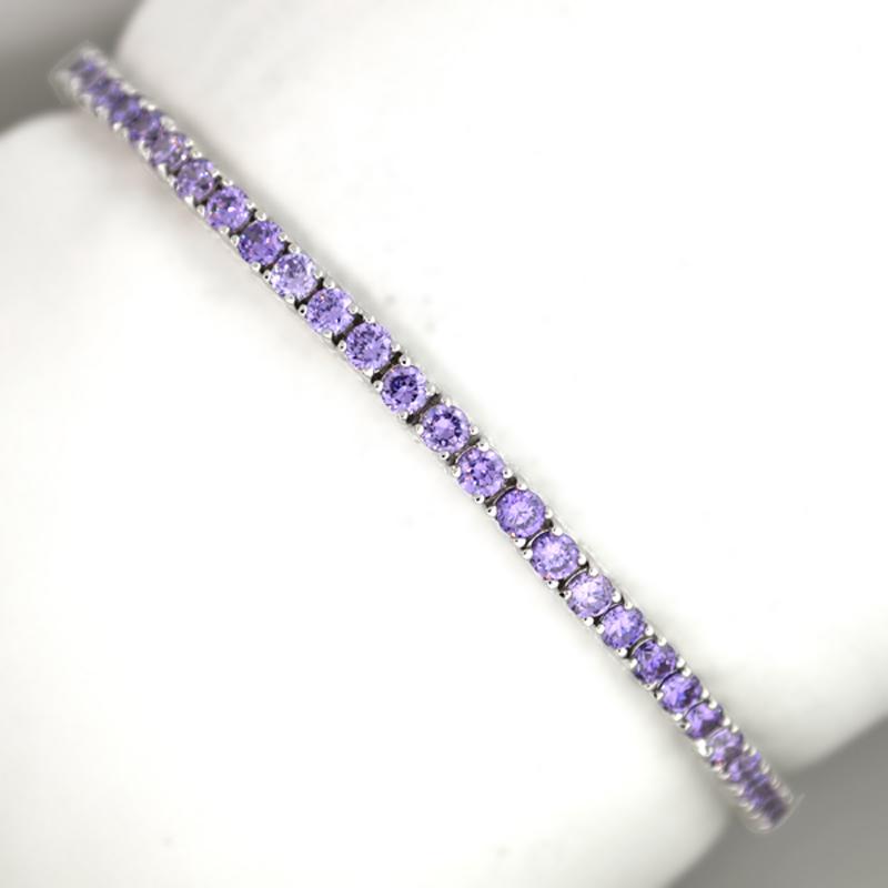 Custom Made Sterling Silver Opal Fancy French Cubic: Gov. File: 46471 Custom Made Sterling Silver Opal Fancy French Cubic Zirconium Tennis Bracelet Asset Type: Sterling Silver Bracelet Shipping: $19.95
