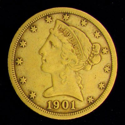 1901-S $5 U.S. Liberty Head Type Gold Coin - Investment