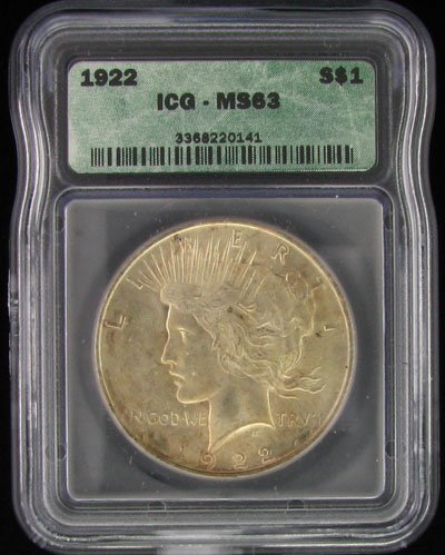 1922 U.S. Peace Silver Dollar Coin - Investment