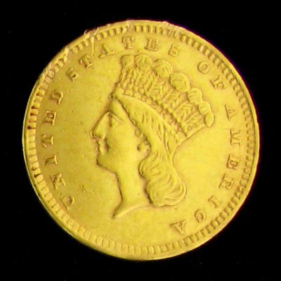 1856 $1 U.S. Indian Head Type Gold Coin - Investment