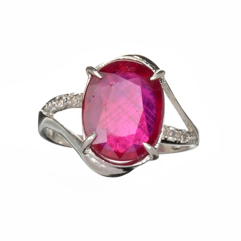Fine Jewelry Designer Sebastian 5.14CT Ruby And: Gov. File: K-10997 Fine Jewelry Designer Sebastian 5.14CT Ruby And Colorless Topaz Platinum Over Sterling Silver Ring Retail Replacement Value:$3.0K Asset Type: Ring Shipping: $19.95