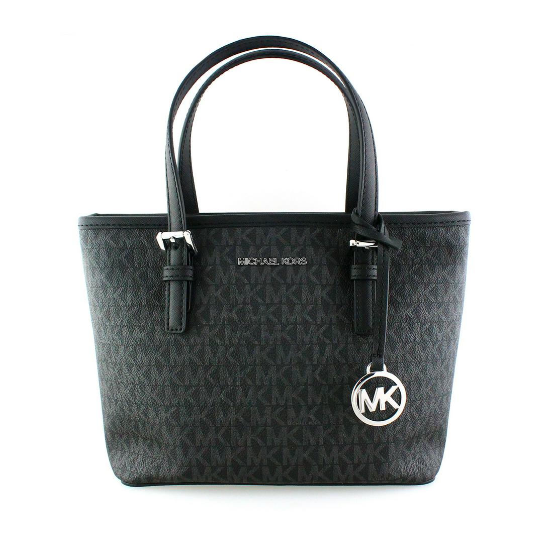 Gorgeous Brand New Never Used MICHAEL KORS "JET SET: Gov. File: T-18714 Gorgeous Brand New Never Used MICHAEL KORS ''''JET SET TRAVEL BLACK '''' XS Cryl Conv Tz Tote . Tag Price $328.00 Asset Type: Purses Shipping: $29.95