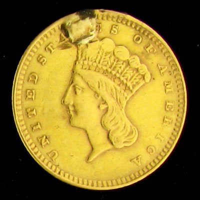 1856 $1 U.S. Indian Head Type Gold Coin - Investment