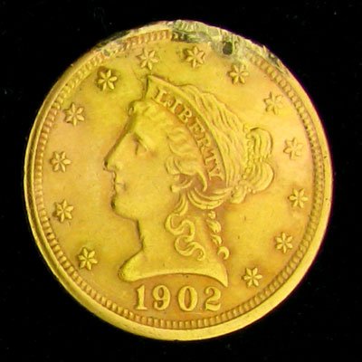 1902 $2.5 U.S. Liberty Head Type Gold Coin - Investment