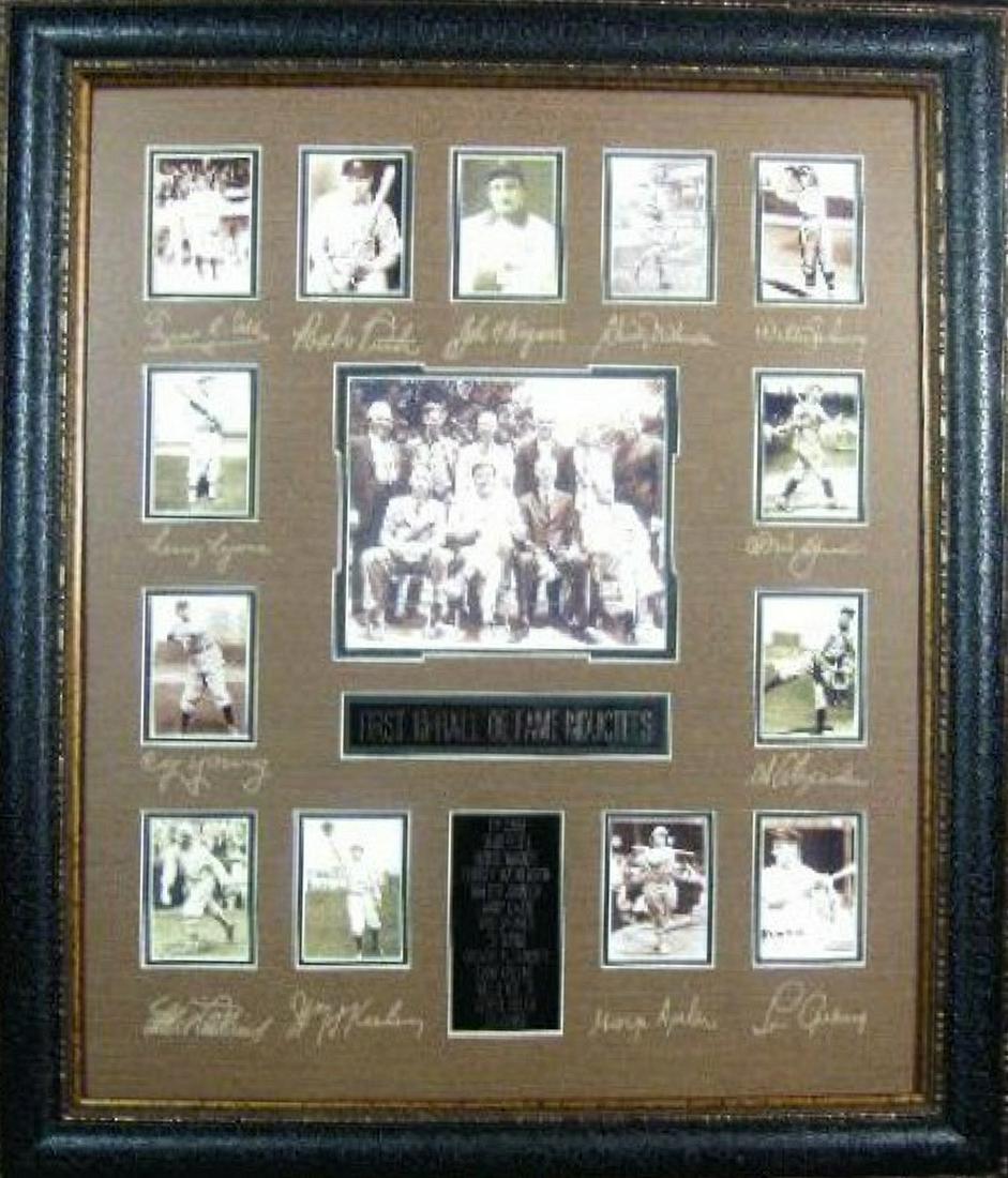 *Rare Baseball Hall of Fame First 13 Museum Framed: Gov. File: M-19915 *Rare Baseball Hall of Fame First 13 Museum Framed Collage - Plate Signed Asset Type: CollectableShipping: $39.95. Item may be pick up only, or require additional shipping charges d