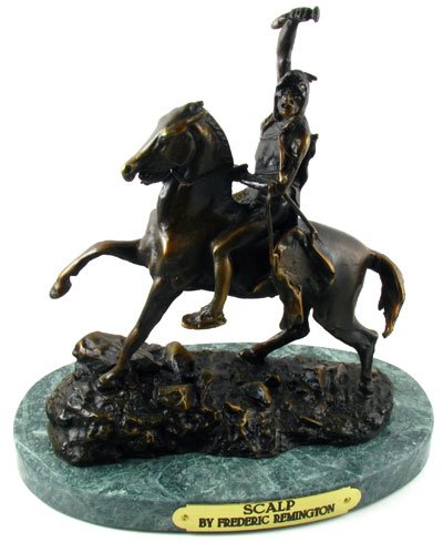 Frederic Remington Bronze Reproduction - Scalp