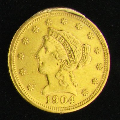 1904 $2.5 U.S. Liberty Head Type Gold Coin - Investment