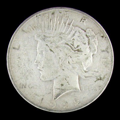 1922-D US Peace Silver Dollar Coin - Investment