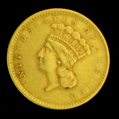 1856 $1 U.S. Indian Head Type Gold Coin - Investment