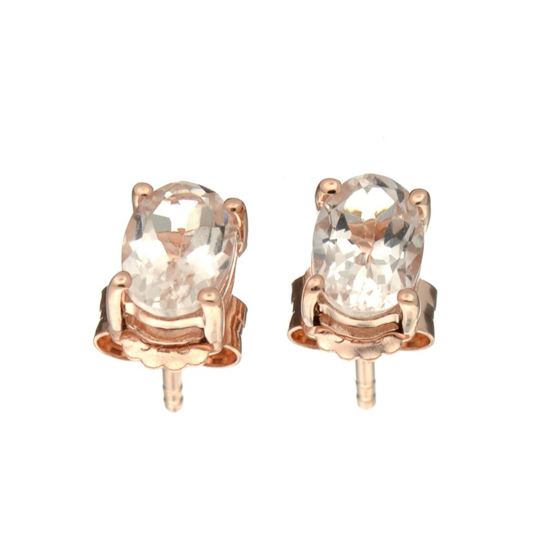 APP: 0.7k Fine Jewelry 1.30CT Morganite And Rose Gold: Gov. File: H-39789 Fine Jewelry 1.30CT Morganite And Rose Gold Plated Earrings Retail Replacement Value: $0.7K Asset Type: Earrings Shipping: $19.95