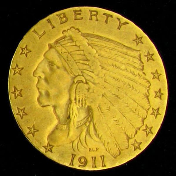 1911 U.S. $2.5 Indian Head Gold Coin - Investment
