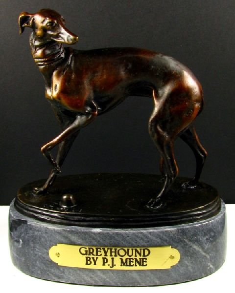 Pierre Jules Mene Bronze Reproduction - Greyhound