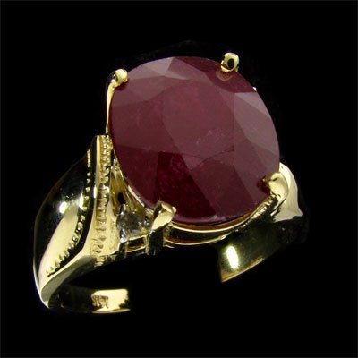 APP: 10.4k 14 kt. Gold, 9.10CT Ruby & Diamond Ring