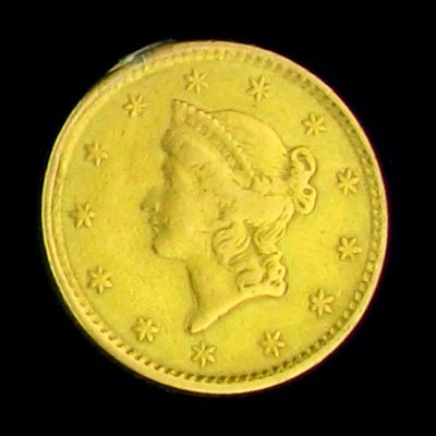 1852 $1 U.S. Liberty Head Type Gold Coin - Investment
