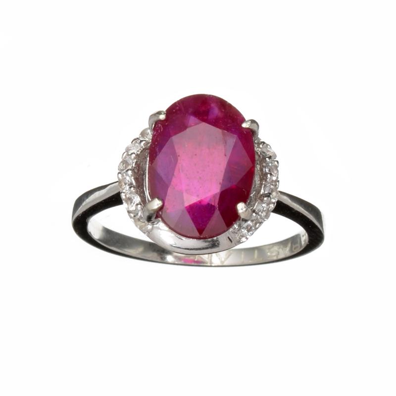 Fine Jewelry Designer Sebastian 3.57CT Ruby And: Gov. File: K-10974 Fine Jewelry Designer Sebastian 3.57CT Ruby And Colorless Topaz Platinum Over Sterling Silver Ring Retail Replacement Value:$2.6K Asset Type: Ring Shipping: $19.95