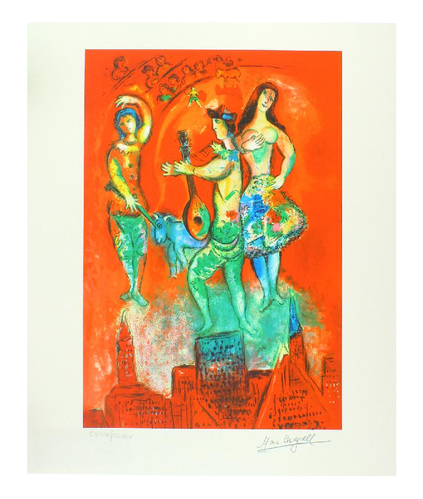 MARC CHAGALL Carmen Mini Print, CXIII of CCLXXV: Gov. File: P-10139 Marc Chagall MARC CHAGALL: Carmen Mini Print 10 inches X 12 inches (Unframed) Shipping: $24.95