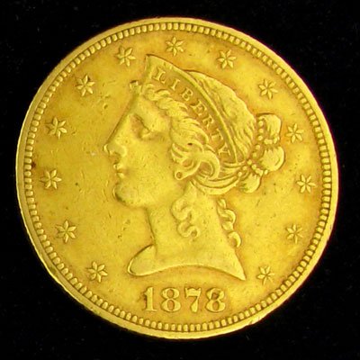 1878 $5 U.S. Liberty Head Type Gold Coin - Investment
