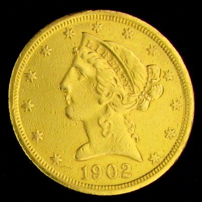 1902-S $5 U.S. Liberty Head Gold Coin