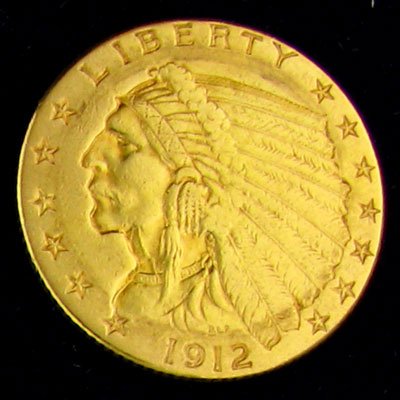1912 $2.5 U.S. Indian Gold Coin
