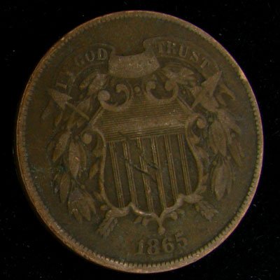 1865 Two Cent Coin - Investment