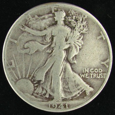 1941 U.S. Walking Liberty Half Dollar Coin - Investment