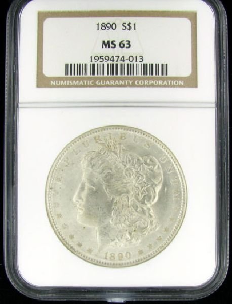 1890 U.S. Morgan Silver Dollar Coin - Investment