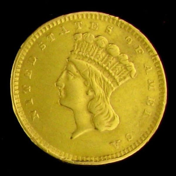 1856 $1 U.S. Indian Head Type Gold Coin - Investment