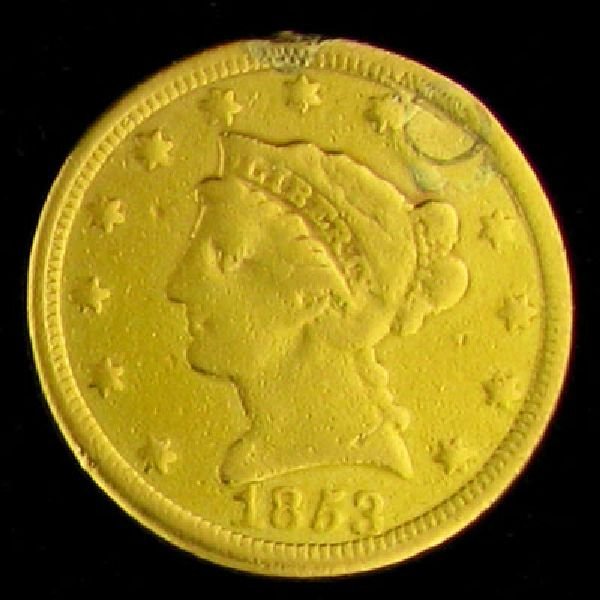 1853 $2.5 U.S. Liberty Head Type Gold Coin - Investment