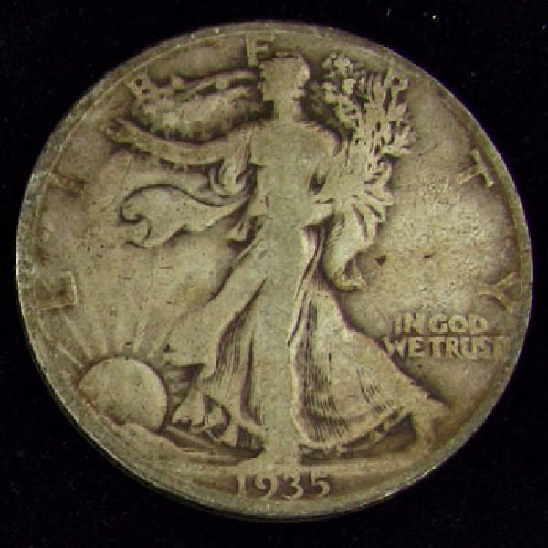 1935-D U.S. Walking Liberty Half Dollar Coin