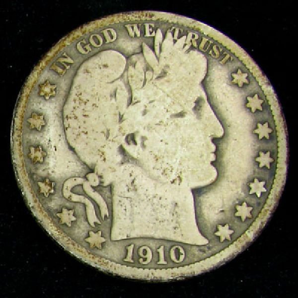 1910-S Liberty Head Half Dollar Coin - Investment