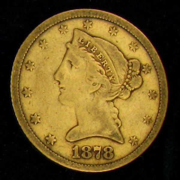 1878 $5 U.S. Liberty Head Gold Coin - Investment