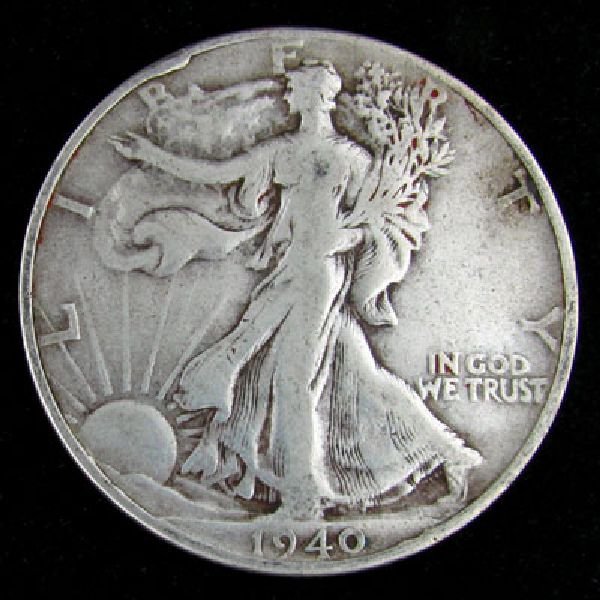 1940 U.S. Walking Liberty Half Dollar Coin - Investment
