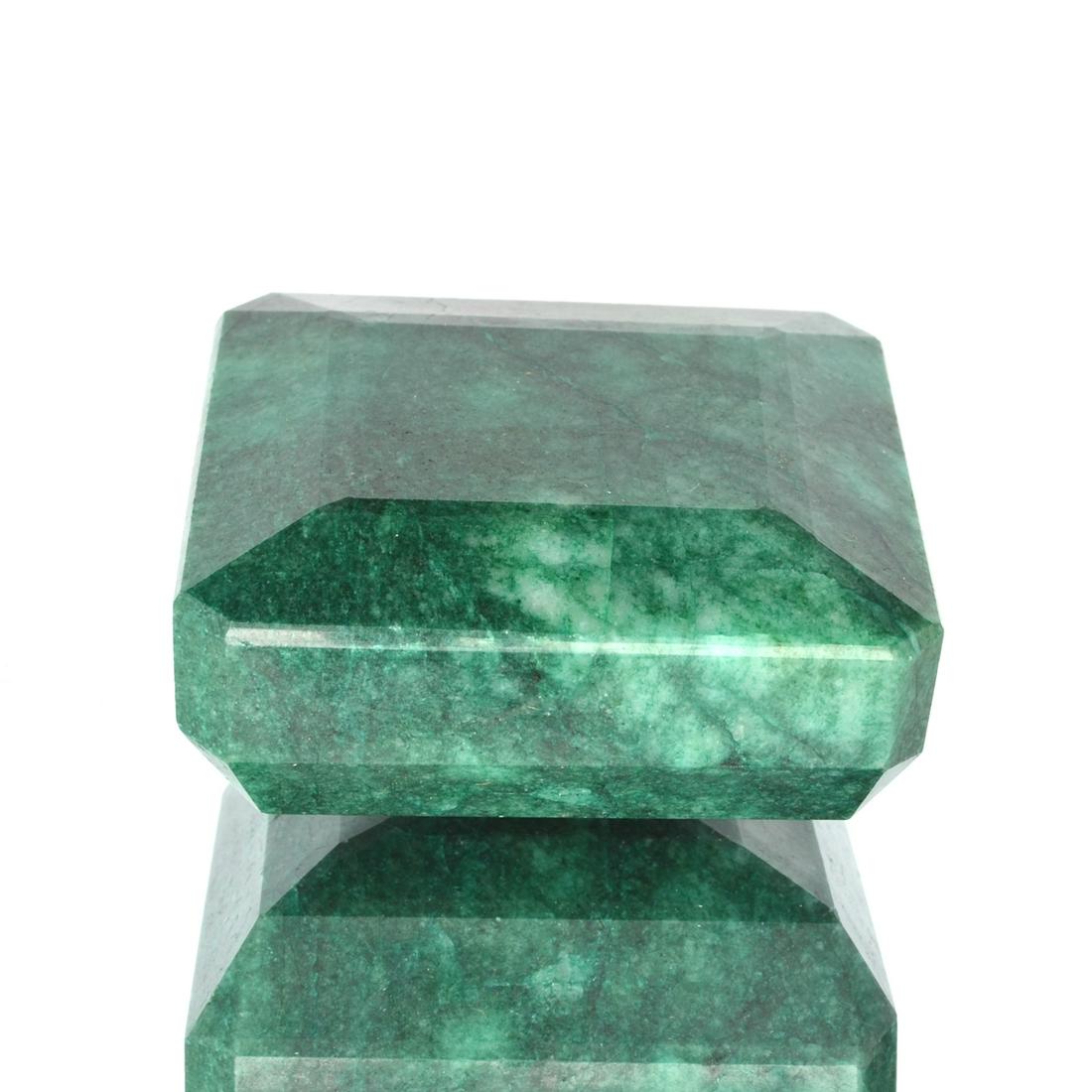 APP: 19.1k 1124.00CT Square Cut Green Beryl Gemstone: Gov. File: 74817 1124.00CT Square Cut Green Beryl Gemstone Retail Replacement Value: $19.1K Asset Type: Emerald Gemstone Shipping: $19.95