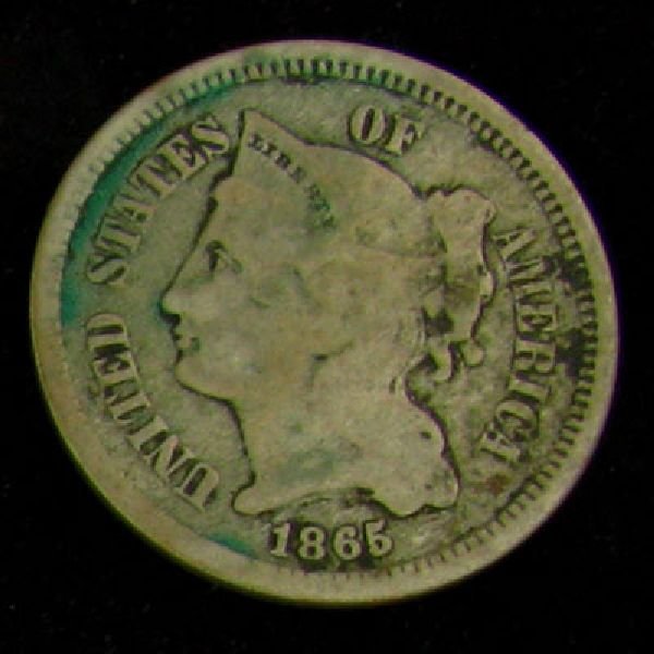 1865 Liberty Head Three Cent Coin - Investment