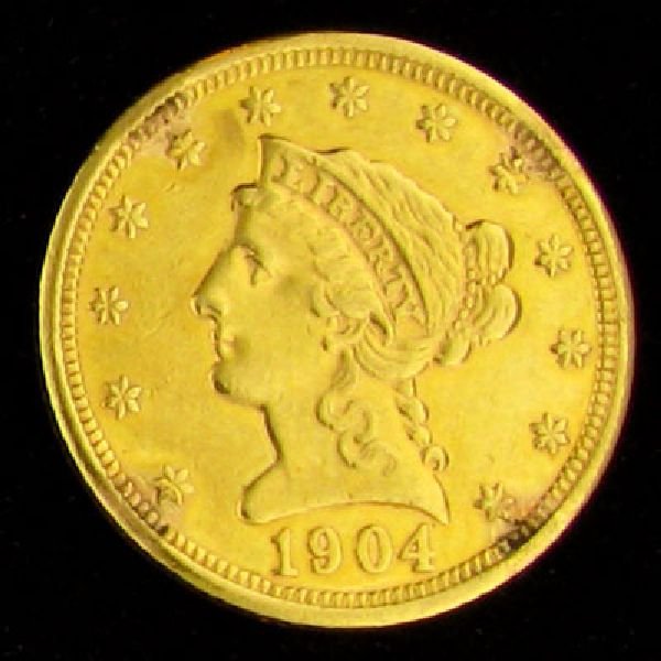 1904 $2.5 U.S. Liberty Head Type Gold Coin - Investment