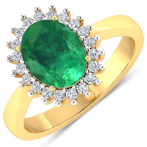 APP: 6.7k Gorgeous 14K Yellow Gold 0.96CT Oval Cut: Gov. File: H-69807 Gorgeous 14K Yellow Gold 0.96CT Oval Cut Zambian Emerald and White Diamond Ring - Great Investment - (Vault_Q) (QR21267WD-14KY-SM-ZE) Retail Replacement Value: $6.7K Asset Type: Rin