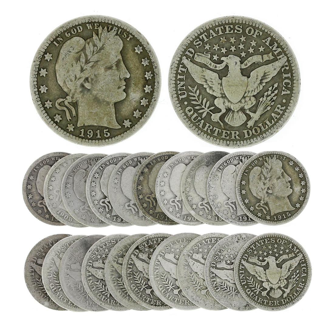 10 Rare Early Date U.S. Barber Silver Quarter Dollar: Gov. File: C-82476 10 Rare Early Date U.S. Barber Silver Quarter Dollar Coins - Great Investment - Asset Type: Quarter Dollar Coin Shipping: $9.95