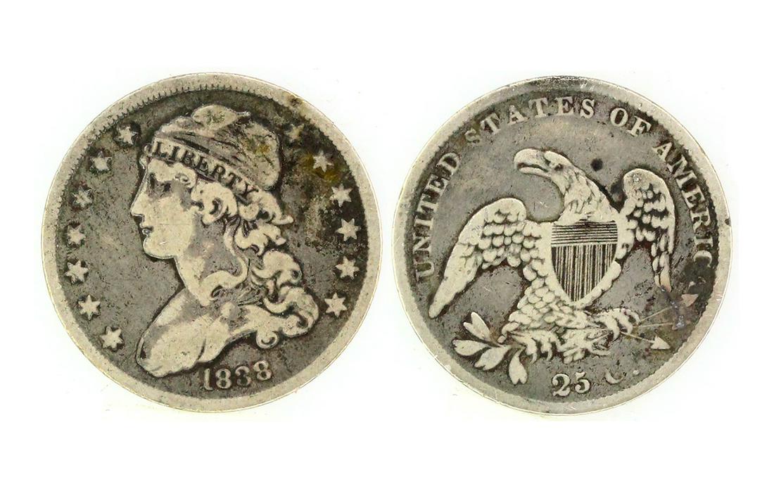 Very Rare 1838 U.S. Liberty Head Quarter Dollar Coin -: Gov. File: C-81571 Very Rare 1838 U.S. Liberty Head Quarter Dollar Coin - Great Investment - Asset Type: Quarter Dollar Shipping: $9.95