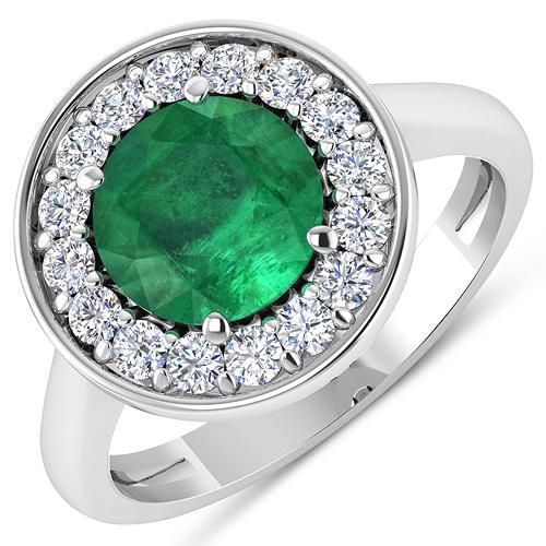 APP: 13.1k Gorgeous 14K White Gold 1.71CT Round Cut: Gov. File: H-73316 Gorgeous 14K White Gold 1.71CT Round Cut Zambian Emerald and White Diamond Ring - Great Investment - (Vault_Q) (QR25933WD-14KW-SM-ZE) Retail Replacement Value: $13.1K Asset Type: Ri