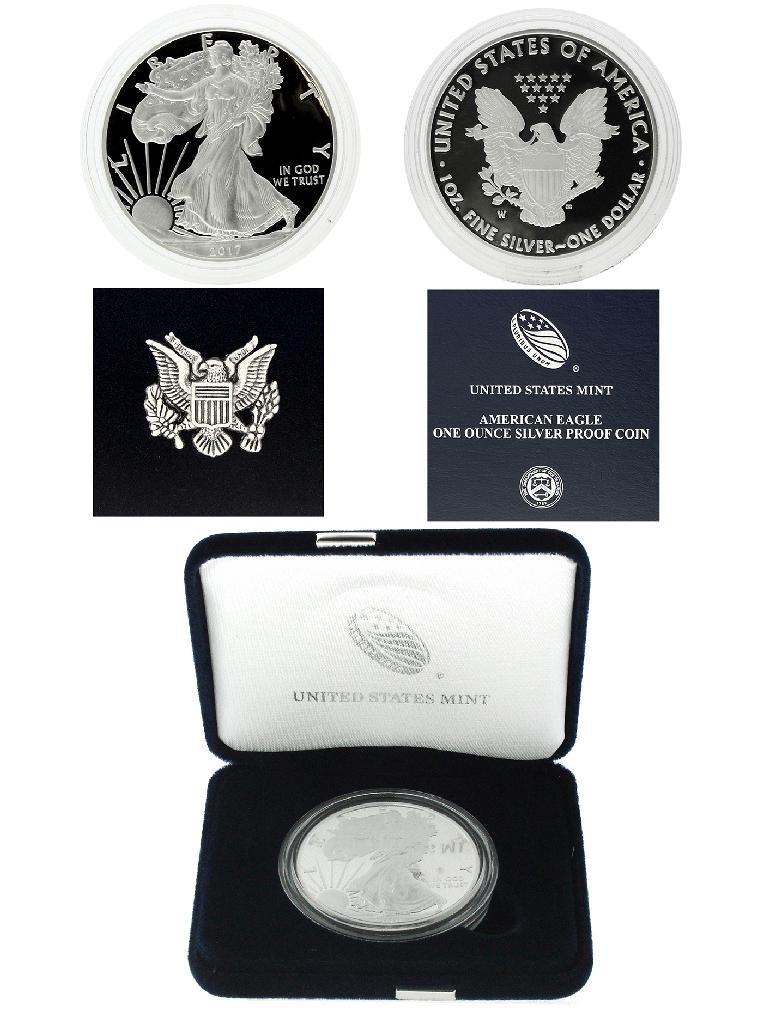 Rare 2017 US Silver Proof Silver Eagle Coin In Original: Gov. File: C-81735 Rare 2017 US Silver Proof Silver Eagle Coin In Original Box Great Investment Asset Type: Eagle Coin Shipping: $9.95