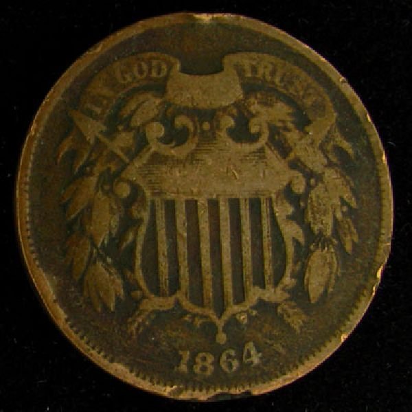 1864 Two Cent Coin - Investment
