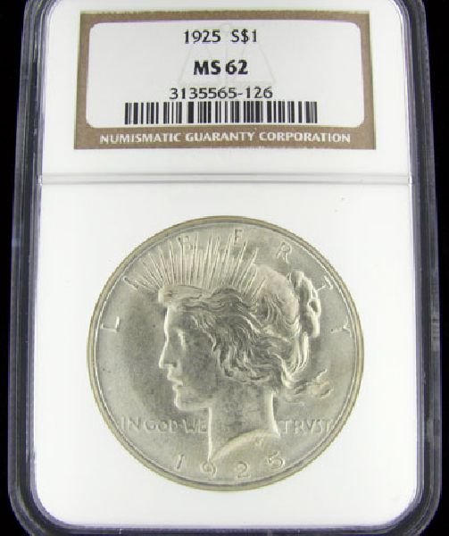 1925 U.S. Peace Silver Dollar Coin - Investment