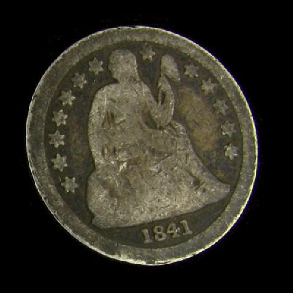 1841 Seated Liberty Dime Coin - Investment