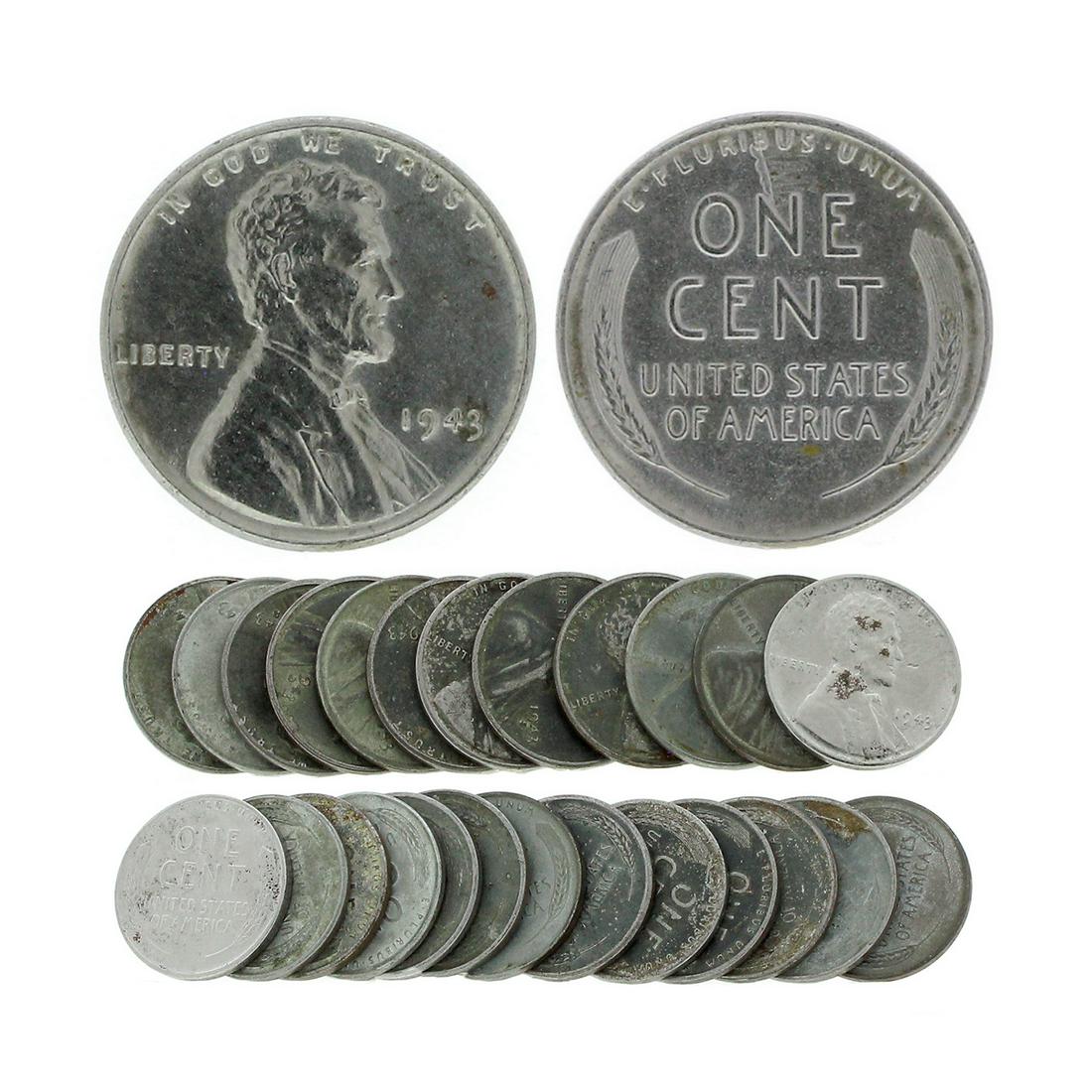 (25) 1943 War Steel Cents Very Rare Great Investment: Gov. File: C-83439 (25) 1943 War Steel Cents Very Rare Great Investment Asset Type: Coin Shipping: $9.95